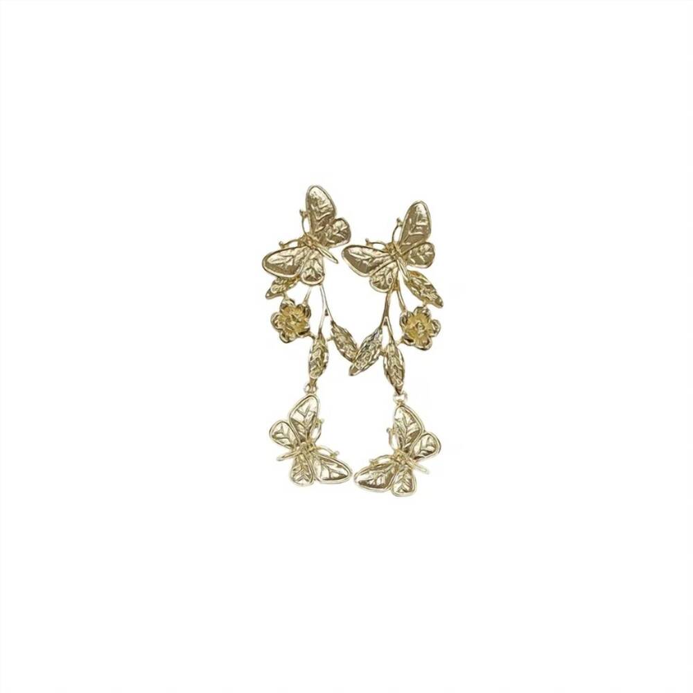 NEW SHEILA FAJL women's mirella earrings in shiny gold